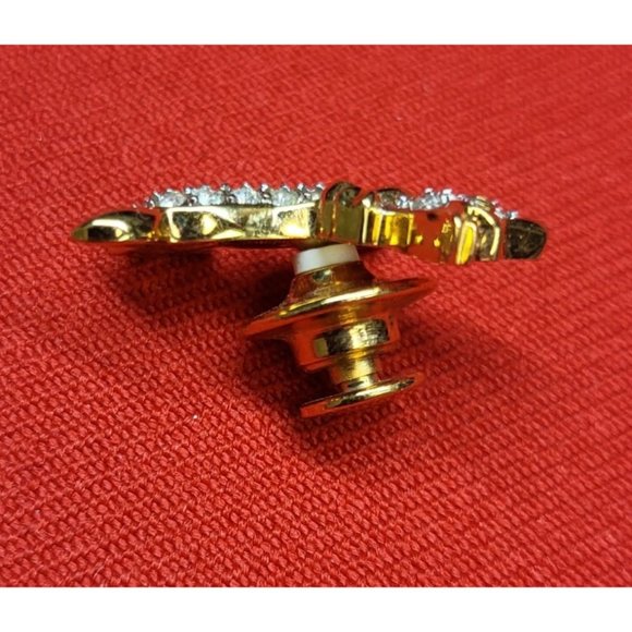 Swarovski Scotty Dog Pave Crystal Green Eye Scottish Terrier Pin Tie Tack Lapel - Picture 11 of 12